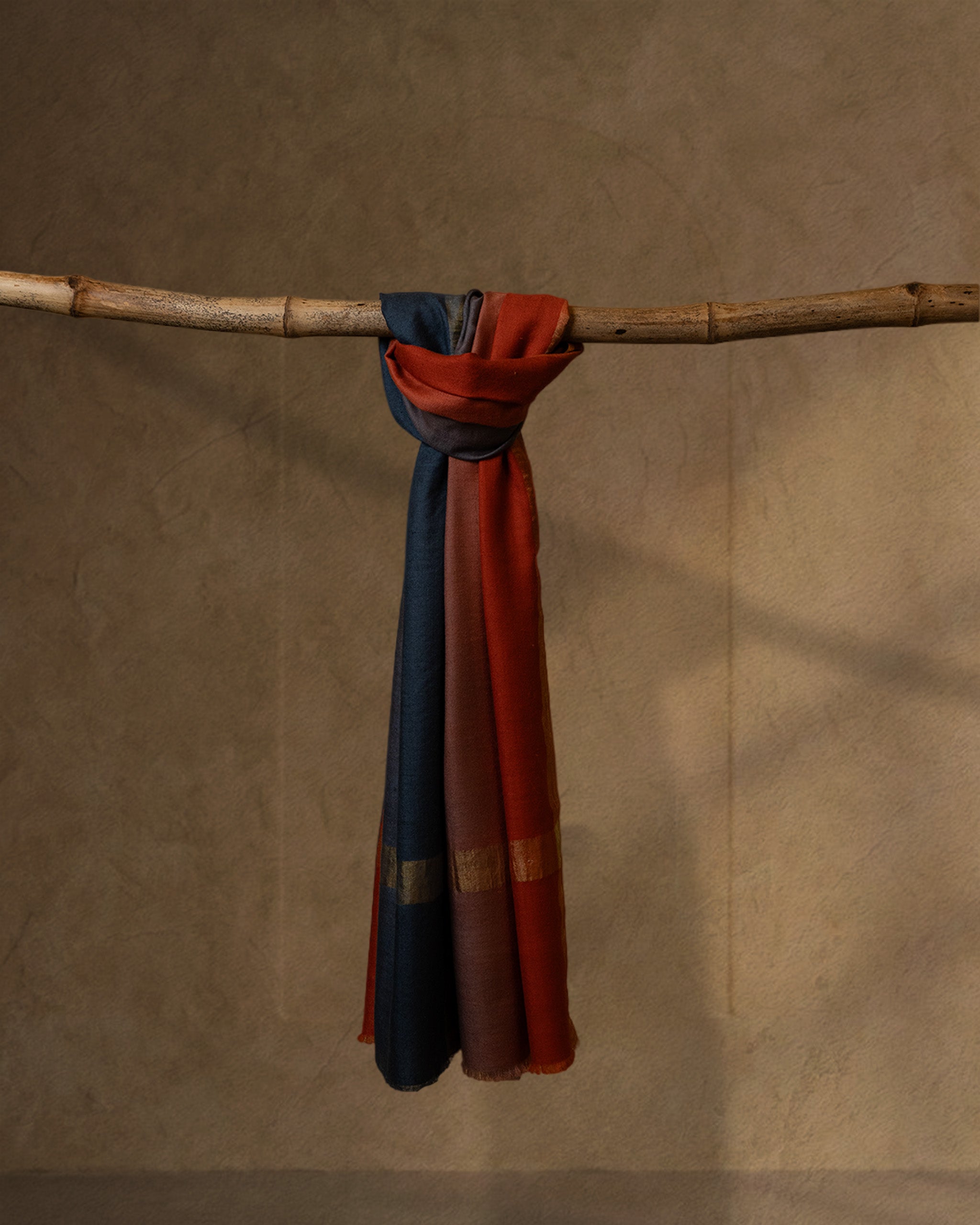 Night Loom Cashmere Stole  Black stole from the Ashwaa Sunrise collection