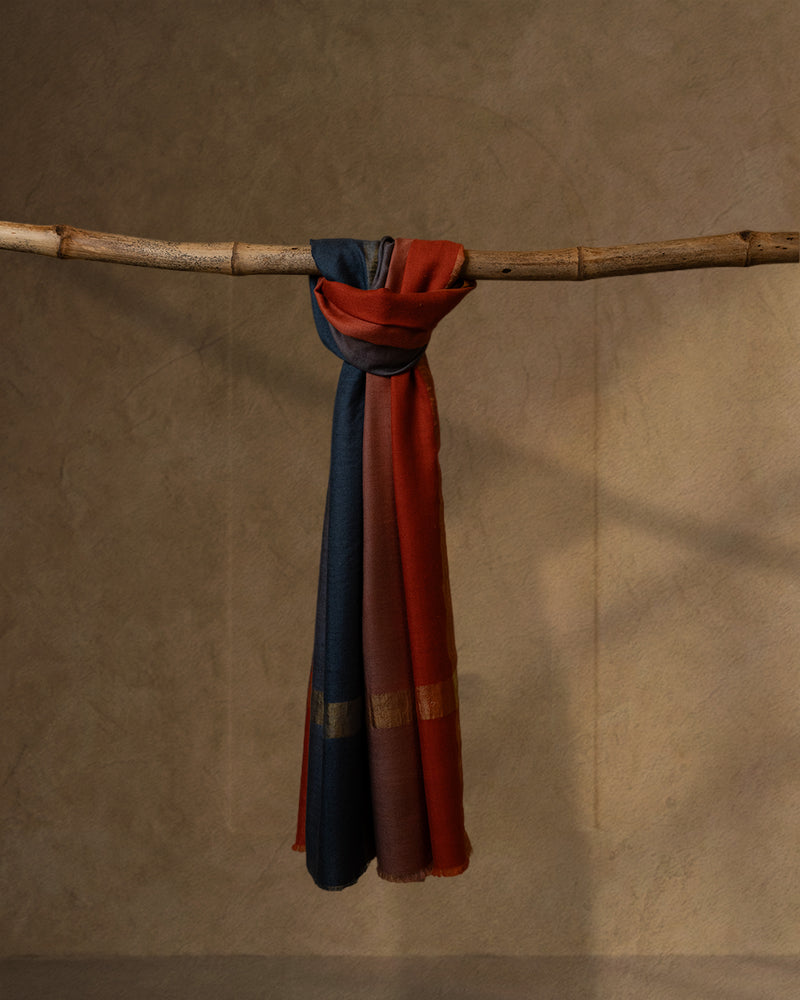 Night Loom Cashmere Stole  Black stole from the Ashwaa Sunrise collection