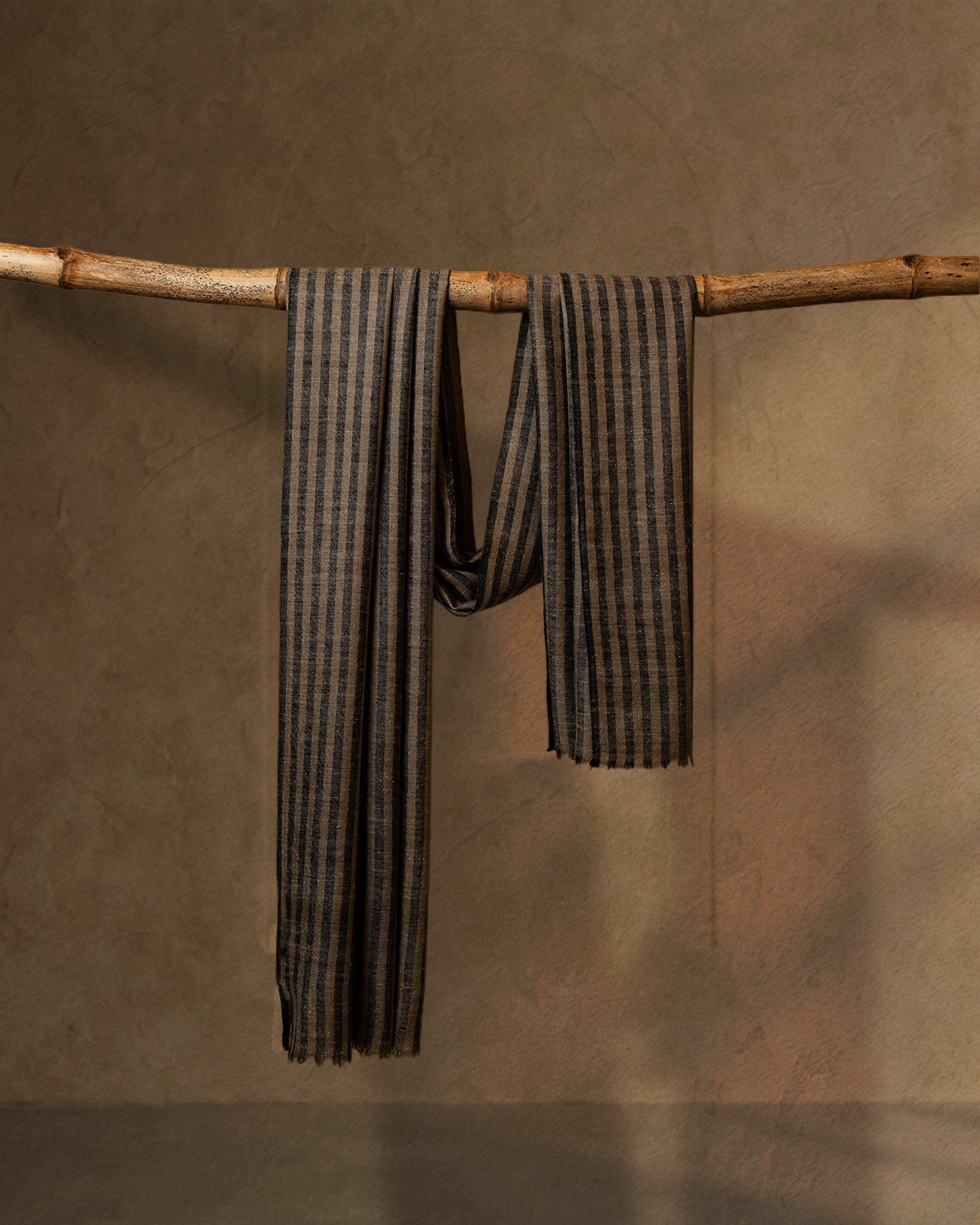 Sand Reins Cashmere Stole  Beige stole from the Ashwaa Sunrise collection