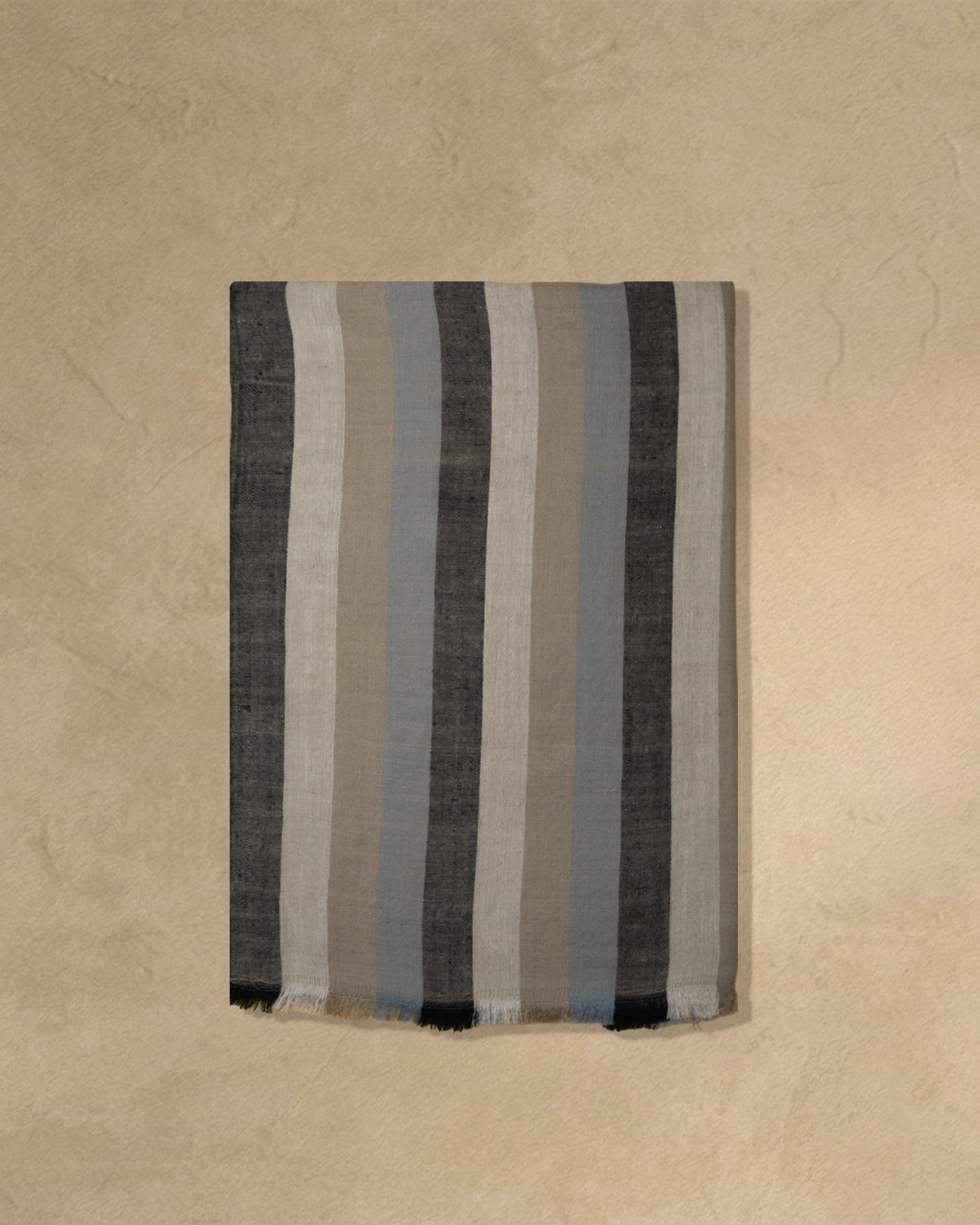 Midnight Bold Cashmere Stole  Black stole from the Ashwaa Sunrise collection