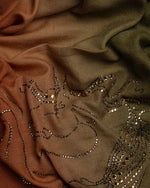 Ivory Bridle Cashmere Stole  Ivory stole from the Ashwaa Equestrian collection