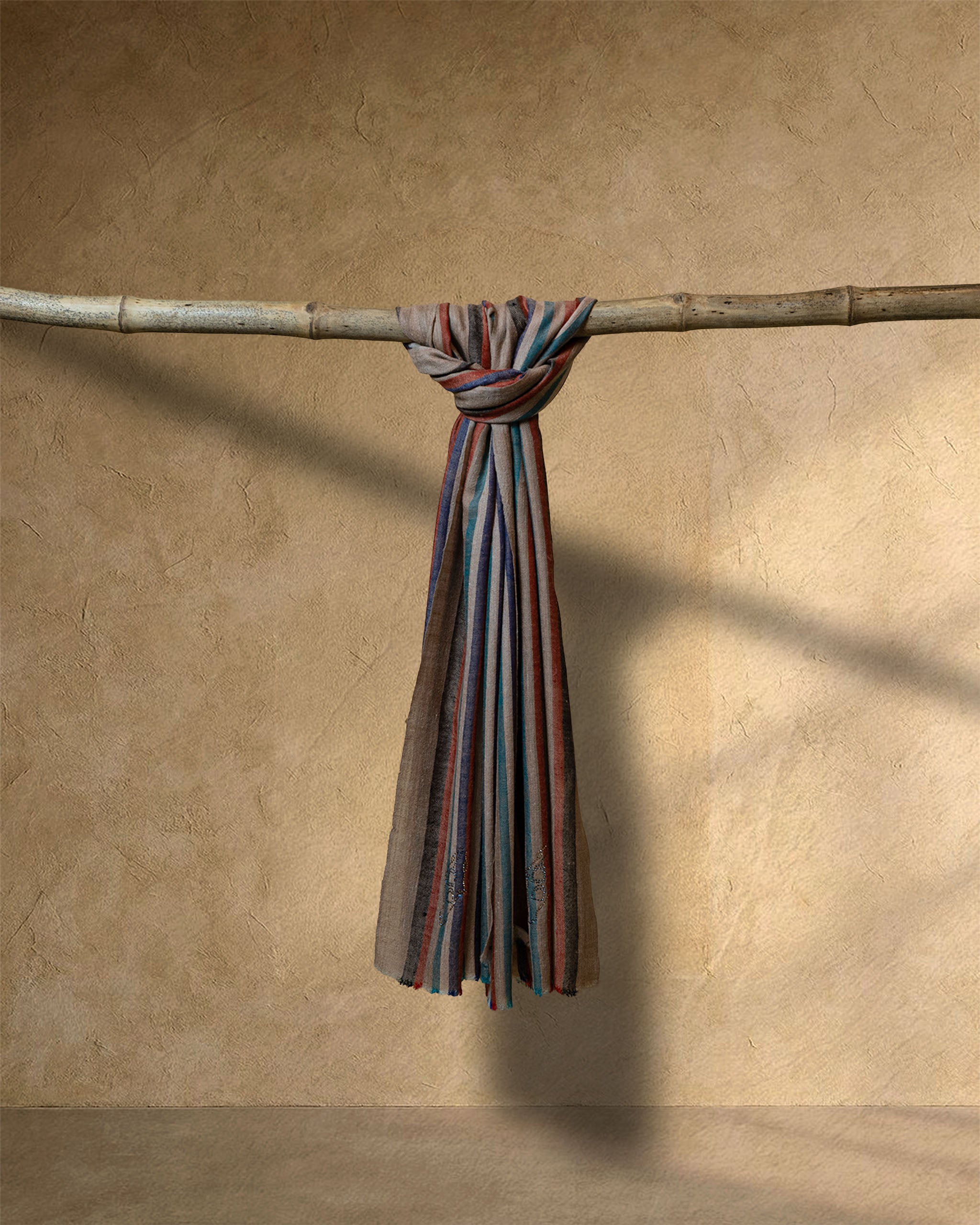 Marigold Bridle Cashmere Stole  Orange stole from the Ashwaa Equestrian collection