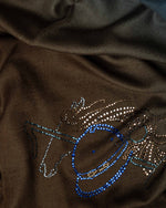 Saddle Dusk Cashmere Stole  Brown stole from the Ashwaa Equestrian collection