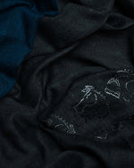 Lagoon Weave Cashmere Stole  Teal stole from the Ashwaa Equestrian collection