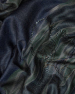 Olive Canter Cashmere Stole  Olive stole from the Ashwaa Show jumping collection