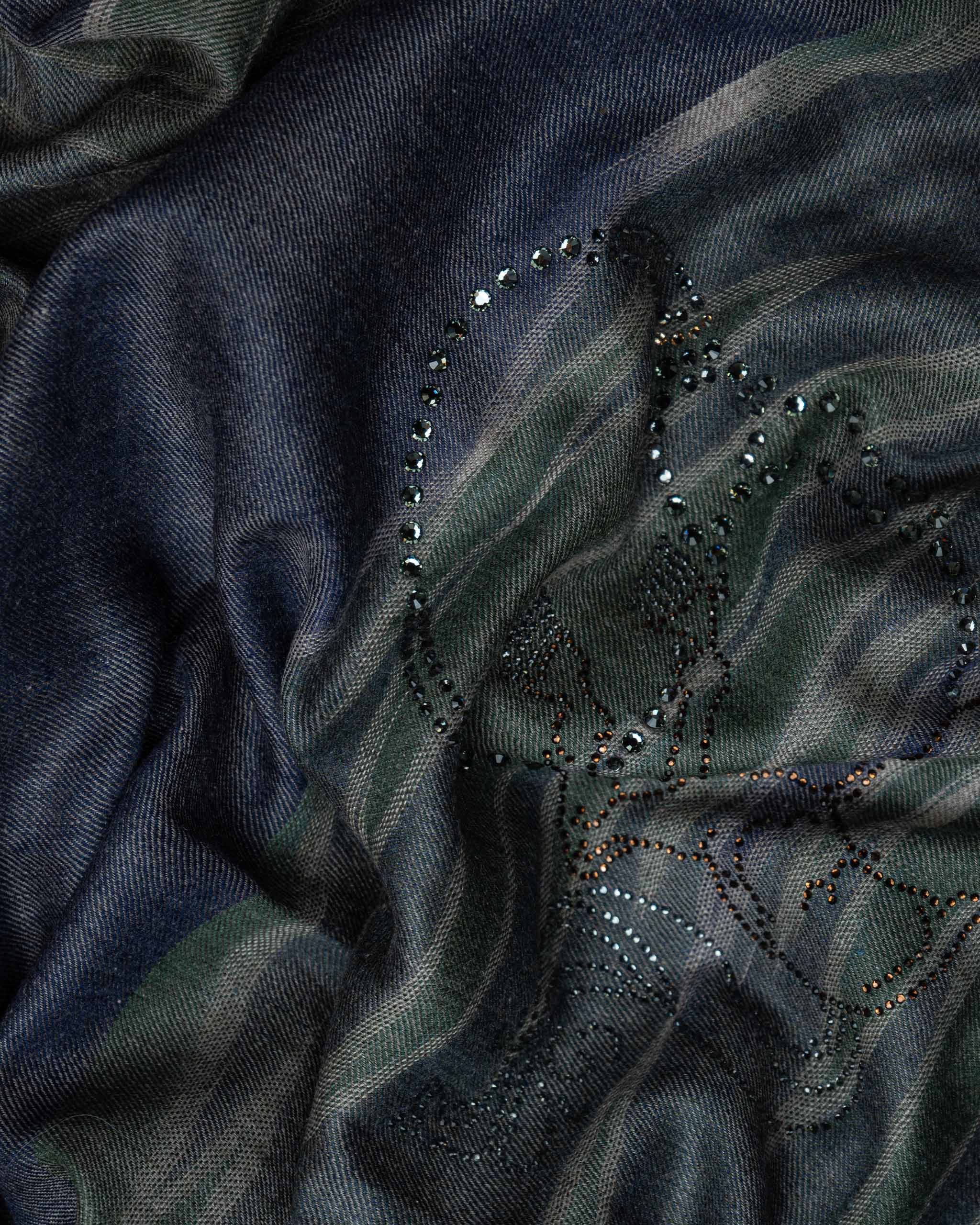 Olive Canter Cashmere Stole  Olive stole from the Ashwaa Show jumping collection