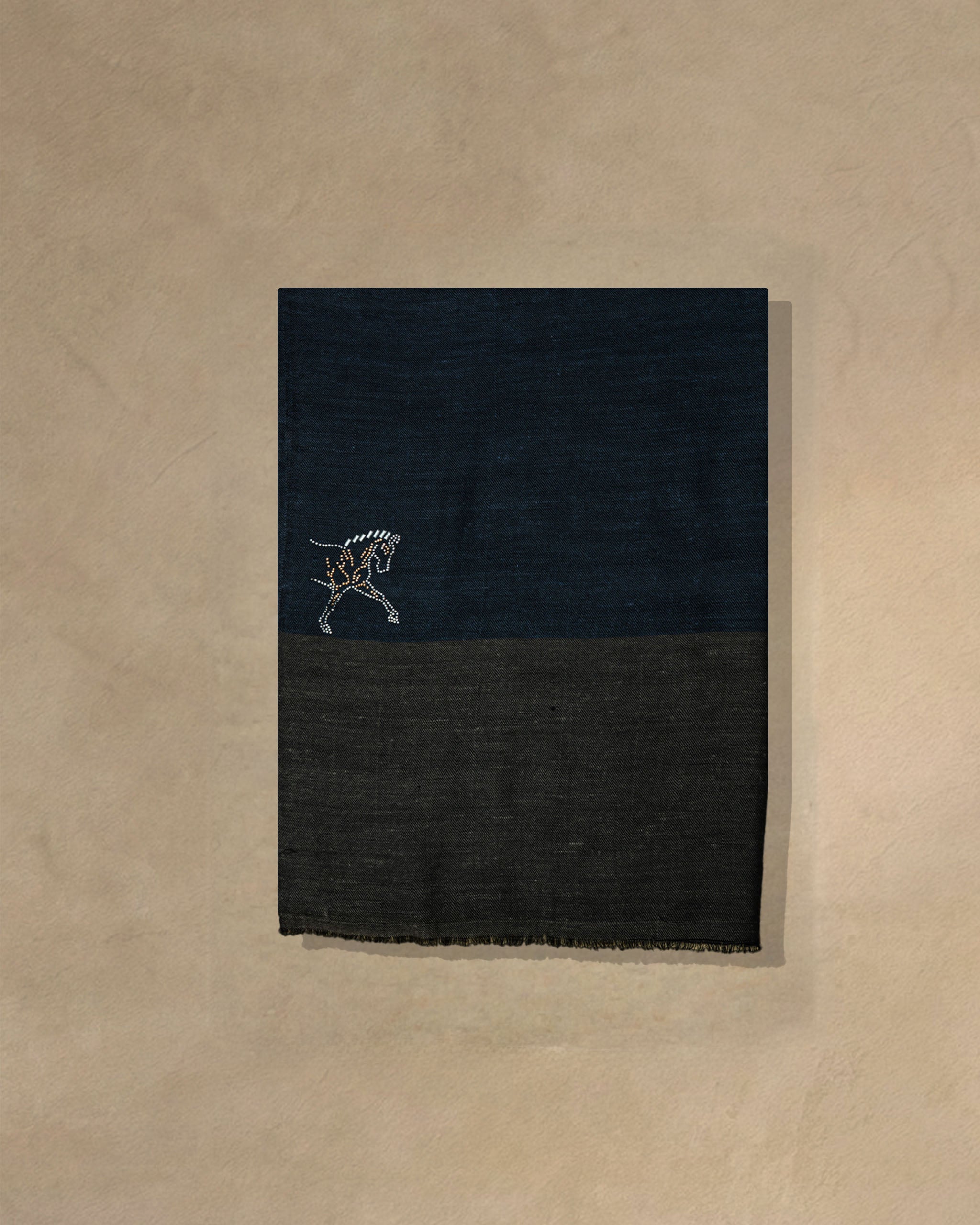 Ash Margin Cashmere Stole  Light Grey stole from the Ashwaa Dressage collection