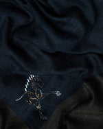 Ash Margin Cashmere Stole  Light Grey stole from the Ashwaa Dressage collection
