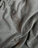 Withers Glint Wool Stole — Grey stole from the Ashwaa Equestrian collection
