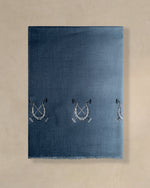Gallop Wraps Wool Stole — Ash Grey stole from the Ashwaa Polo collection