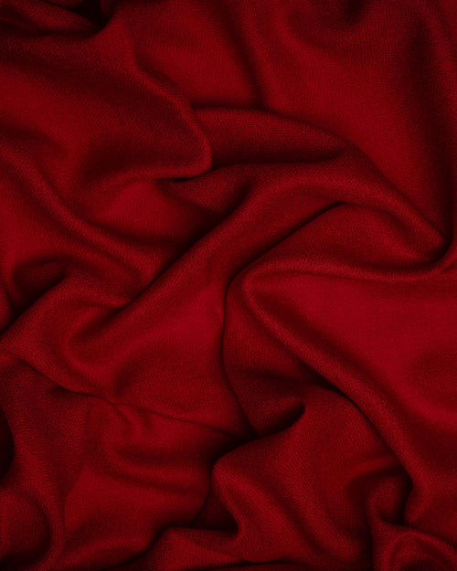 Crimson Gallop Wool Stole  Red stole from the Ashwaa Sunrise collection