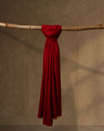 Crimson Gallop Wool Stole  Red stole from the Ashwaa Sunrise collection