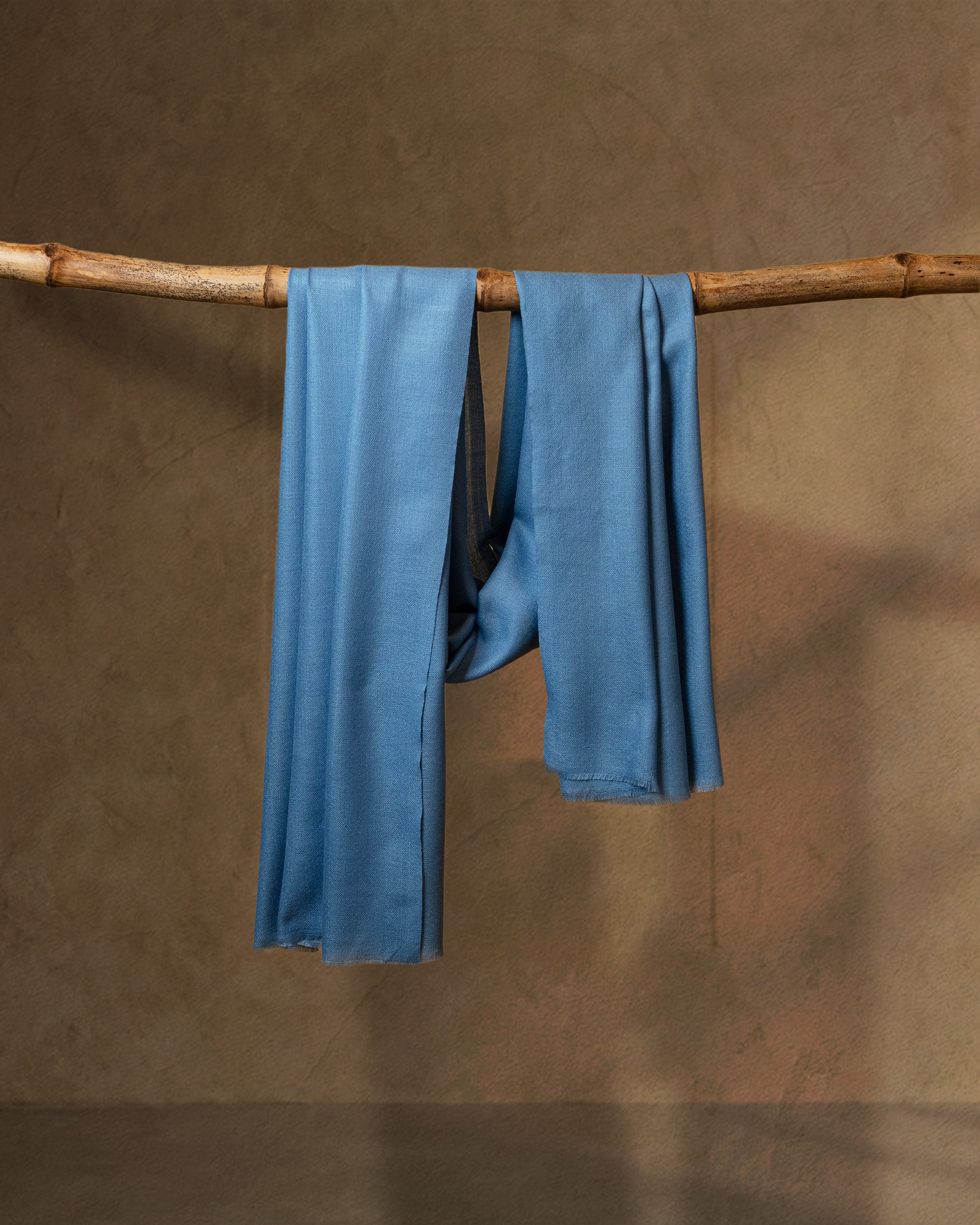Open Sky Wool Stole  Sky Blue stole from the Ashwaa Sunrise collection