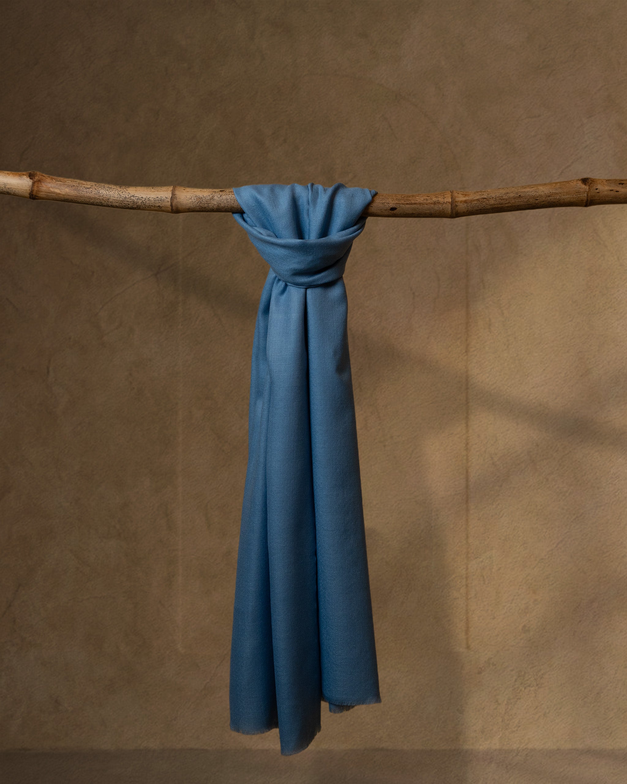 Open Sky Wool Stole  Sky Blue stole from the Ashwaa Sunrise collection