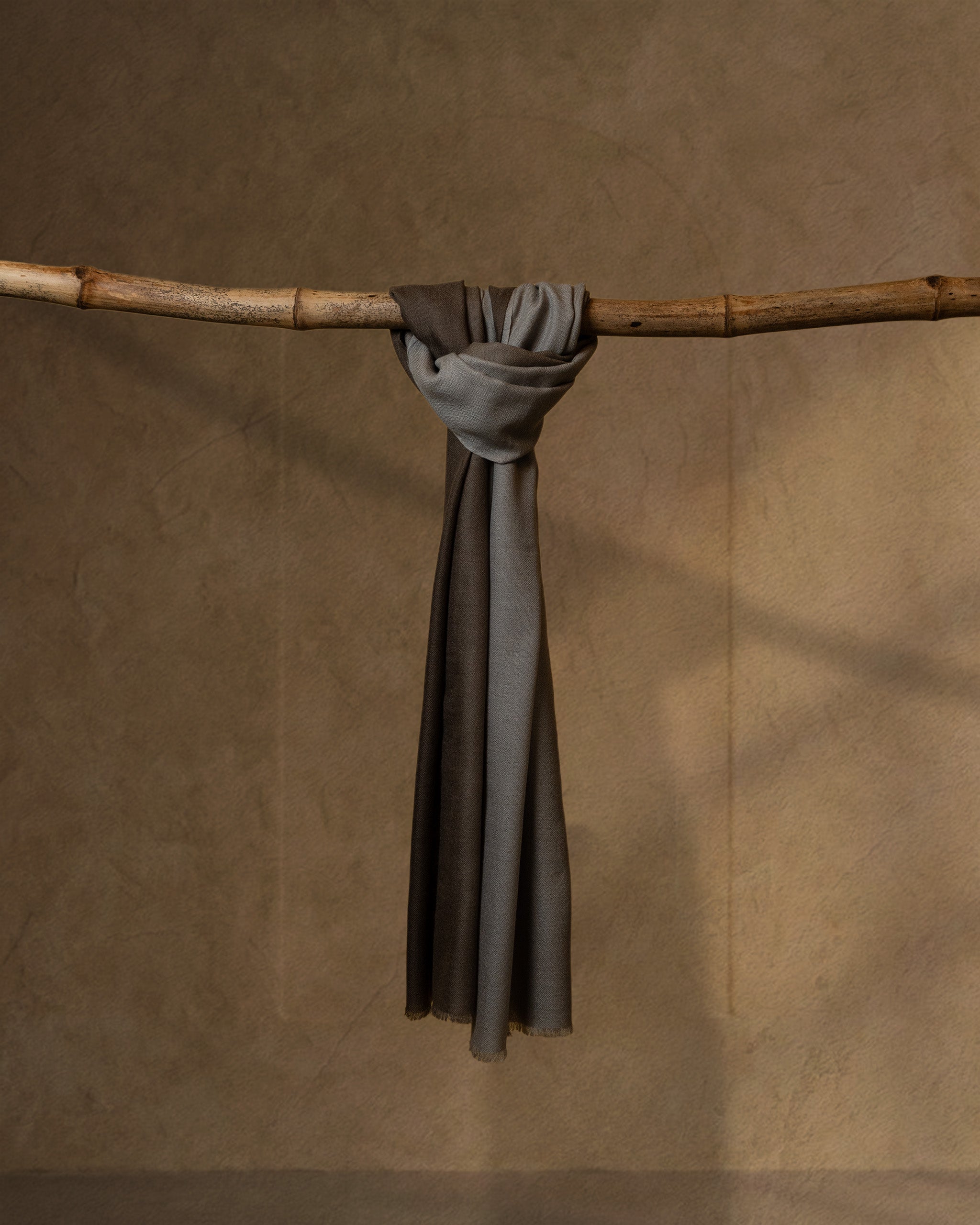 Moss Stride Wool Stole  Olive stole from the Ashwaa Sunrise collection