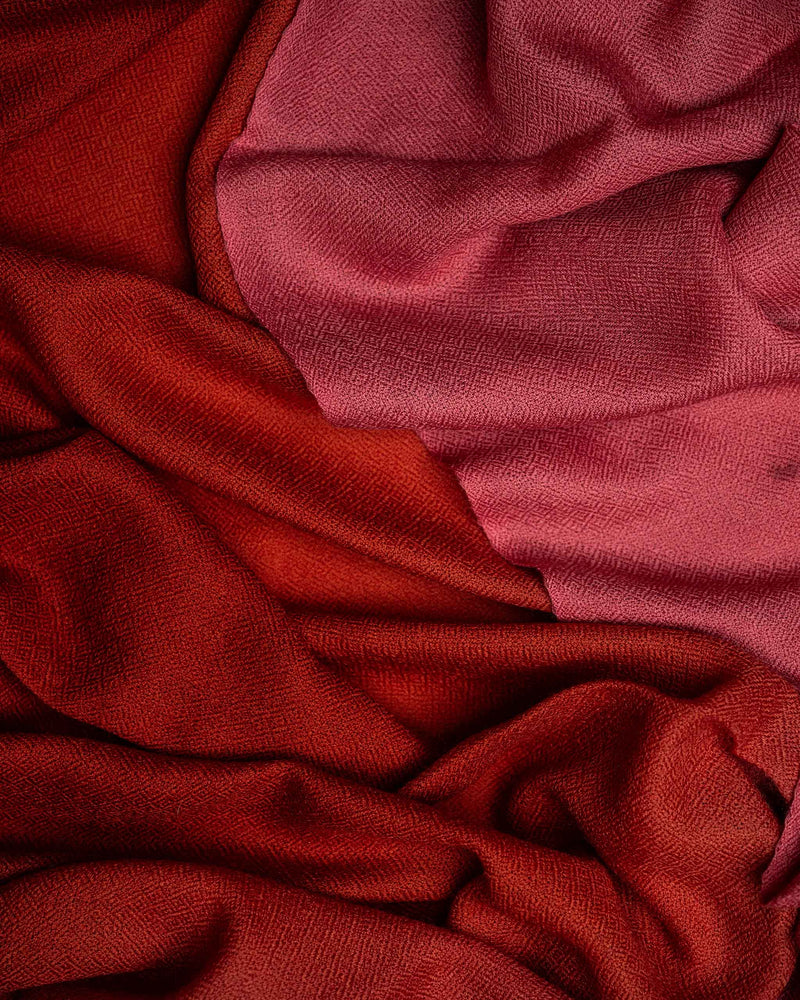 Blossom Pace Wool Stole  Peach stole from the Ashwaa Sunrise collection