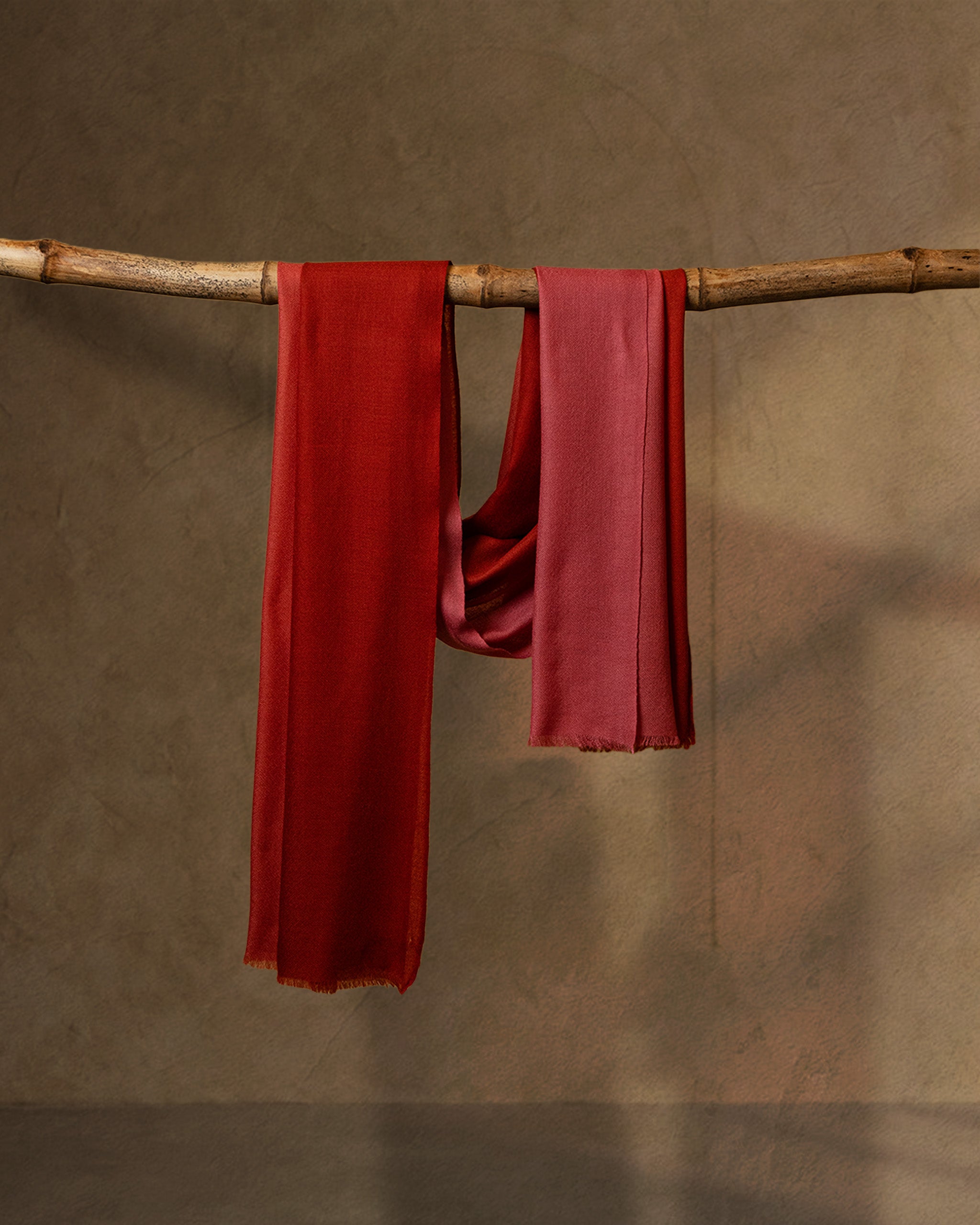 Blossom Pace Wool Stole  Peach stole from the Ashwaa Sunrise collection