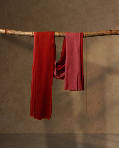 Blossom Pace Wool Stole  Peach stole from the Ashwaa Sunrise collection