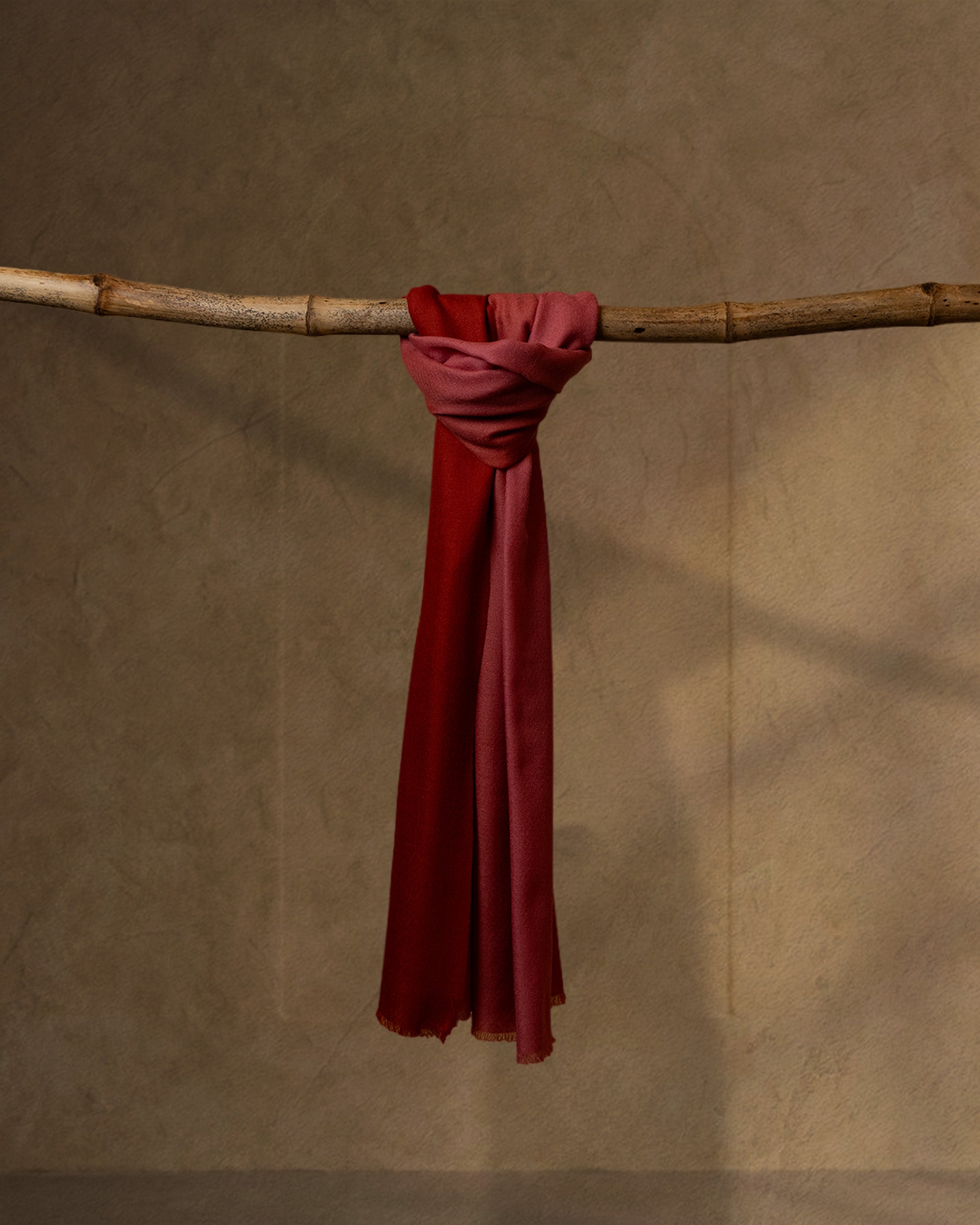 Blossom Pace Wool Stole  Peach stole from the Ashwaa Sunrise collection