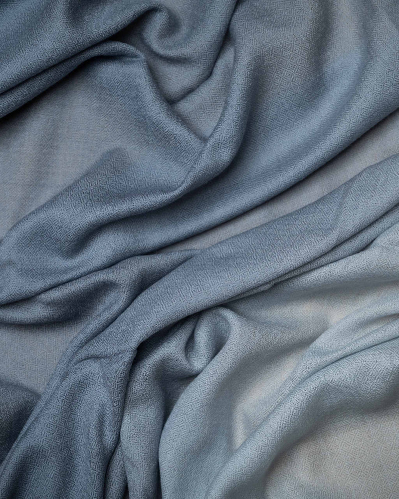 Slate Canter Wool Stole  Dark Grey stole from the Ashwaa Sunrise collection