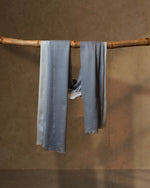 Slate Canter Wool Stole  Dark Grey stole from the Ashwaa Sunrise collection