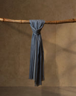Slate Canter Wool Stole  Dark Grey stole from the Ashwaa Sunrise collection