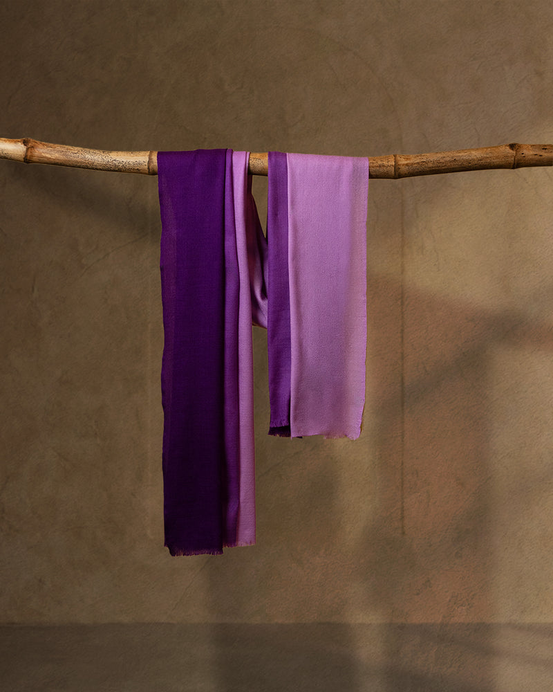 Lavender Pace Wool Stole  Lavender stole from the Ashwaa Sunrise collection