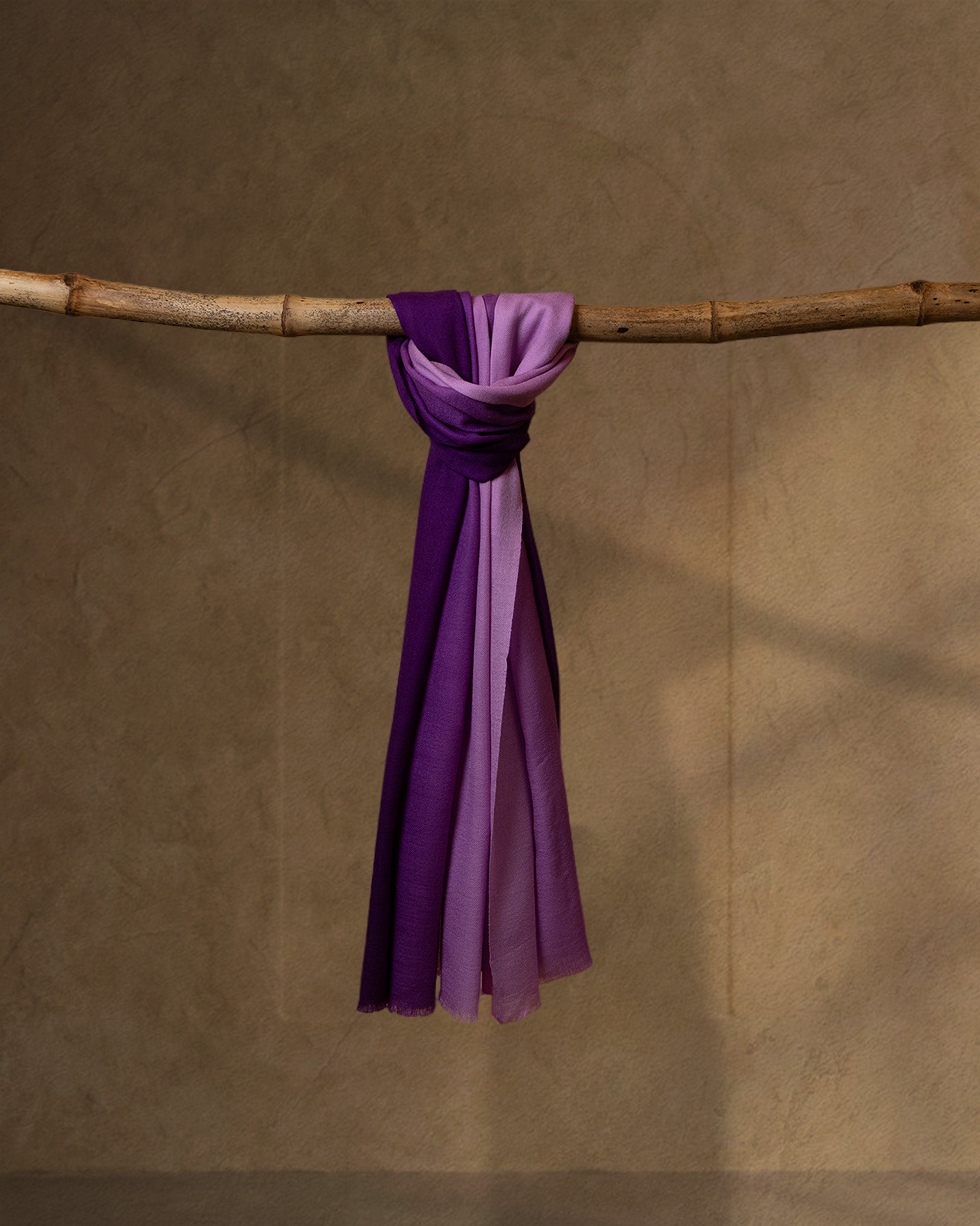 Lavender Pace Wool Stole  Lavender stole from the Ashwaa Sunrise collection