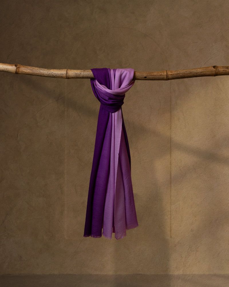 Lavender Pace Wool Stole  Lavender stole from the Ashwaa Sunrise collection