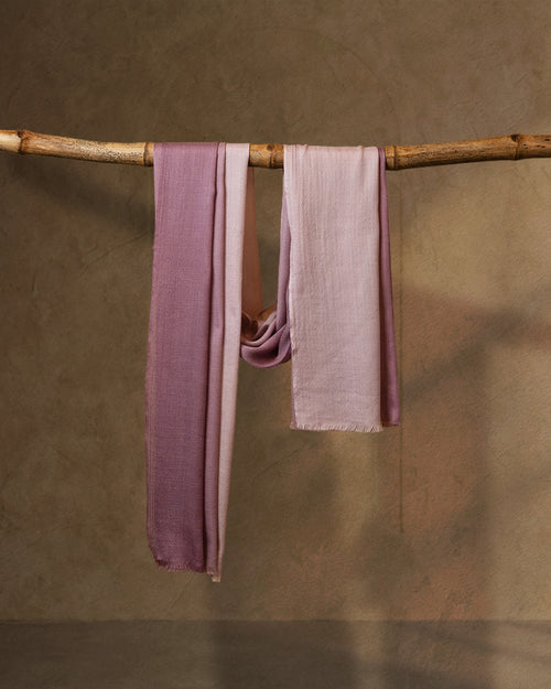 Bare Gallop Wool Stole  Nude stole from the Ashwaa Sunrise collection