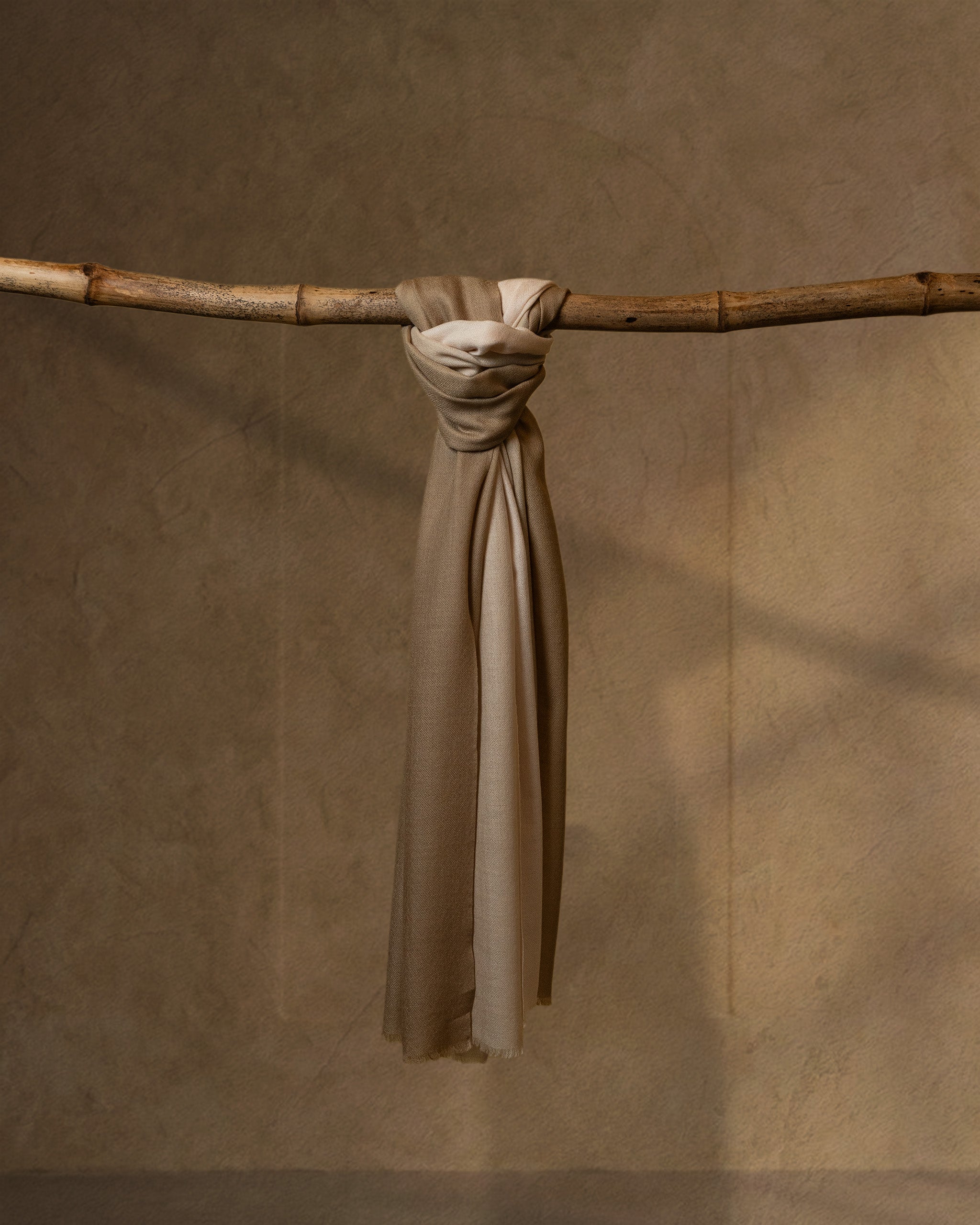 Ivory Canter Wool Stole  Ivory stole from the Ashwaa Sunrise collection