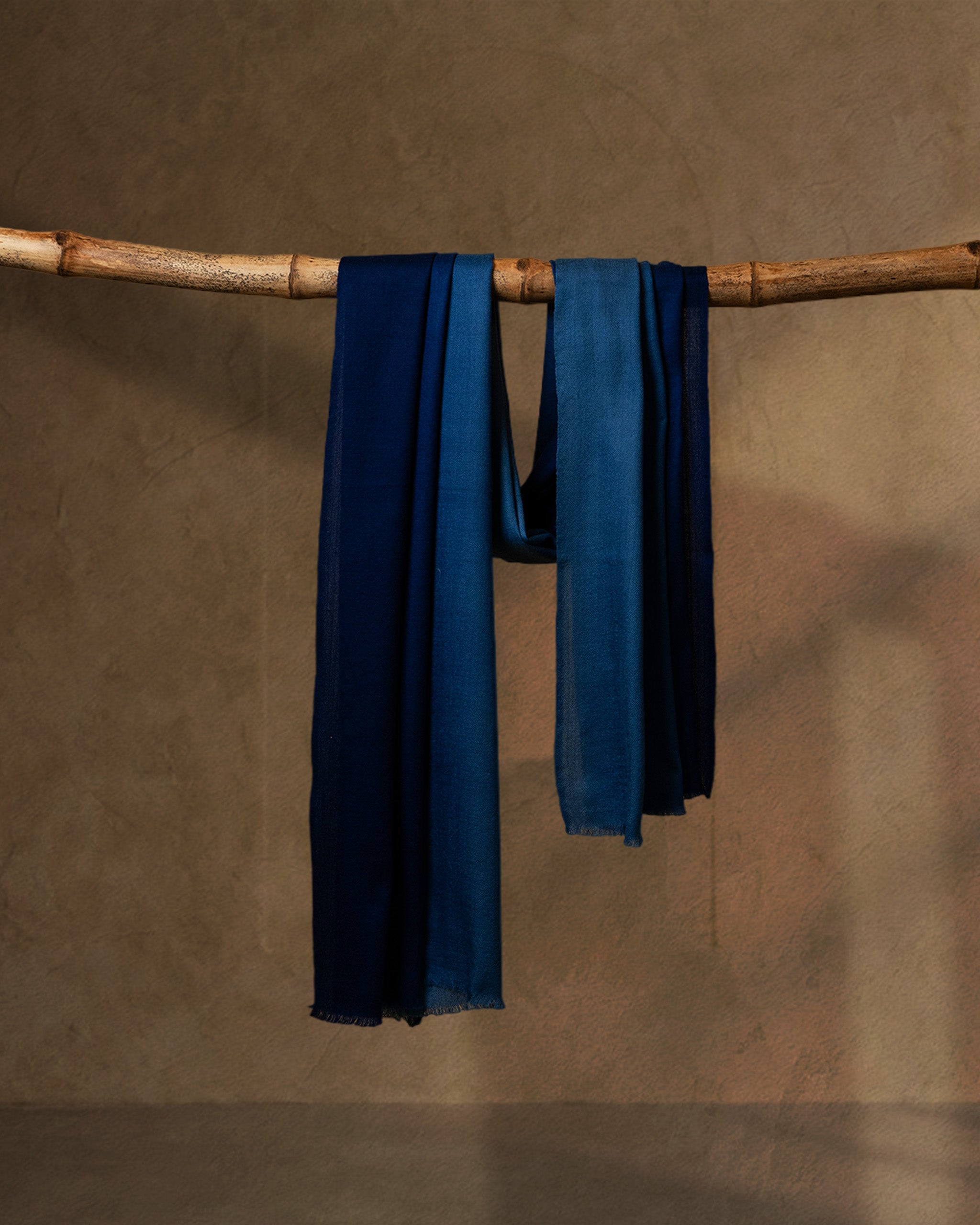 Cobalt Pommel Cashmere Stole  Metallic Blue stole from the Ashwaa Equestrian collection