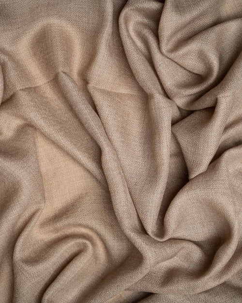 Barley Pace Wool Stole  Beige stole from the Ashwaa Sunrise collection