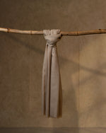 Barley Pace Wool Stole  Beige stole from the Ashwaa Sunrise collection