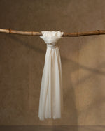 Winter Halt Wool Stole  White stole from the Ashwaa Sunrise collection