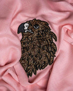Petal Spur Wool Stole  Baby Pink stole from the Ashwaa Sunrise collection
