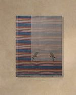 Snow Crest Wool Stole  Ivory stole from the Ashwaa Sunrise collection