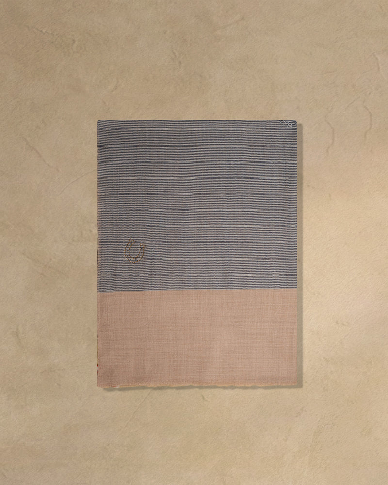 Wheat Bloom Wool Stole  Beige stole from the Ashwaa Equestrian collection