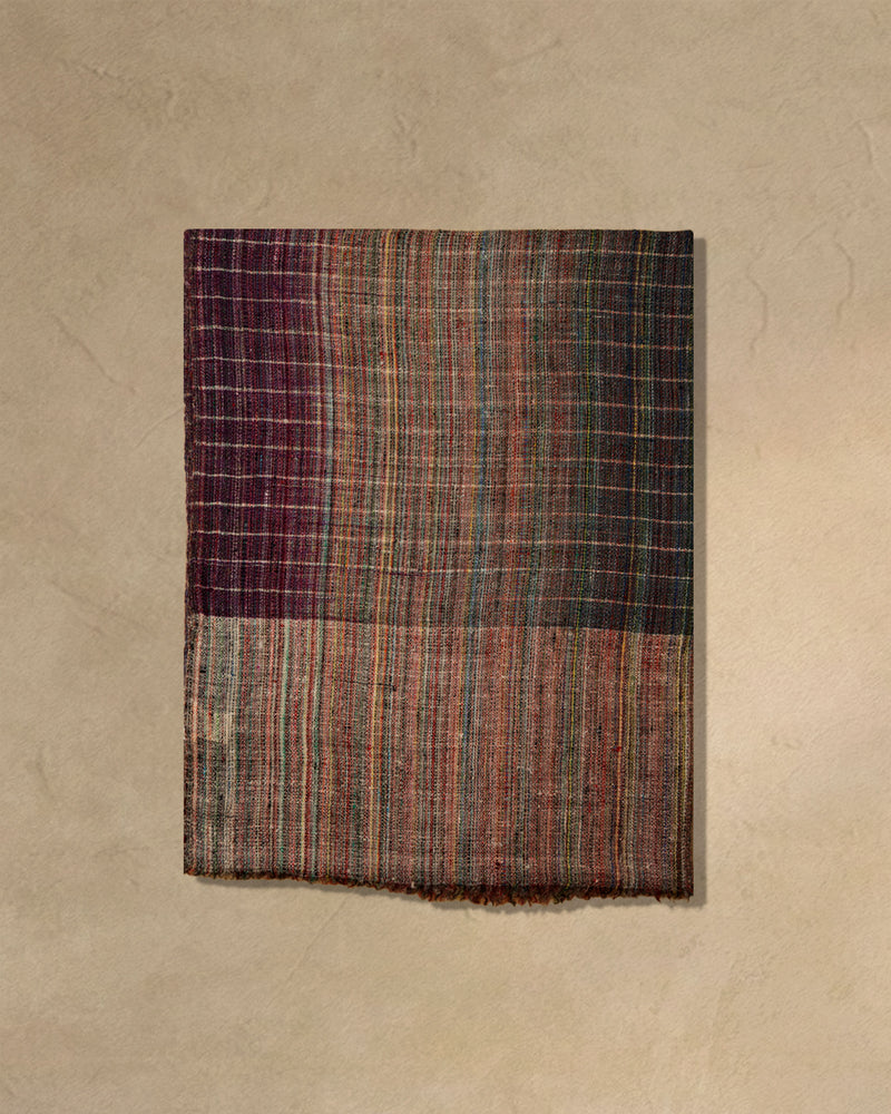 Mulberry Trot Wool Stole  Burgundy stole from the Ashwaa Sunrise collection