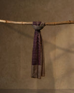 Mulberry Trot Wool Stole  Burgundy stole from the Ashwaa Sunrise collection