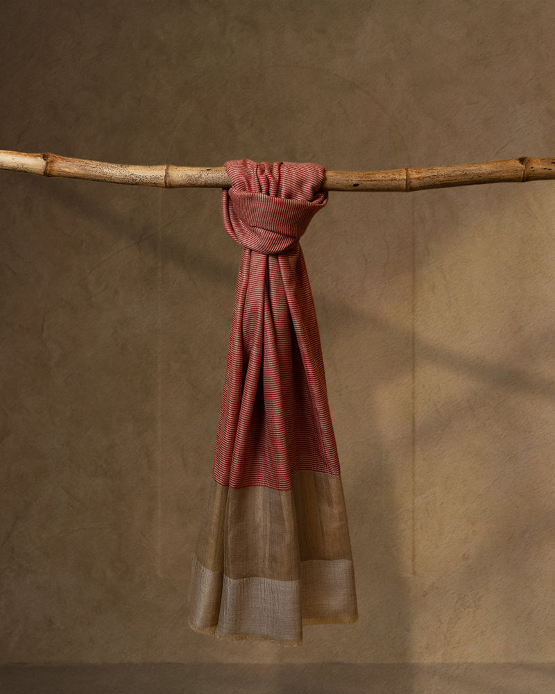 Ivory Thread Wool Stole  Ivory stole from the Ashwaa Sunrise collection