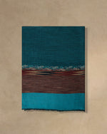 Turquoise Bloom Wool Stole  Turquoise stole from the Ashwaa Sunrise collection