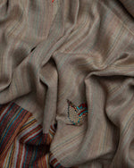 Linen Blaze Wool Stole  Ivory stole from the Ashwaa Sunrise collection