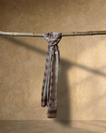 Linen Blaze Wool Stole  Ivory stole from the Ashwaa Sunrise collection