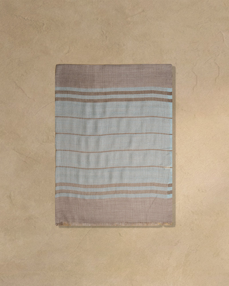 Cobalt Weave Wool Stole  Blue stole from the Ashwaa Sunrise collection