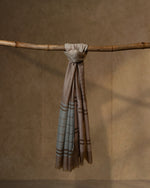 Cobalt Weave Wool Stole  Blue stole from the Ashwaa Sunrise collection