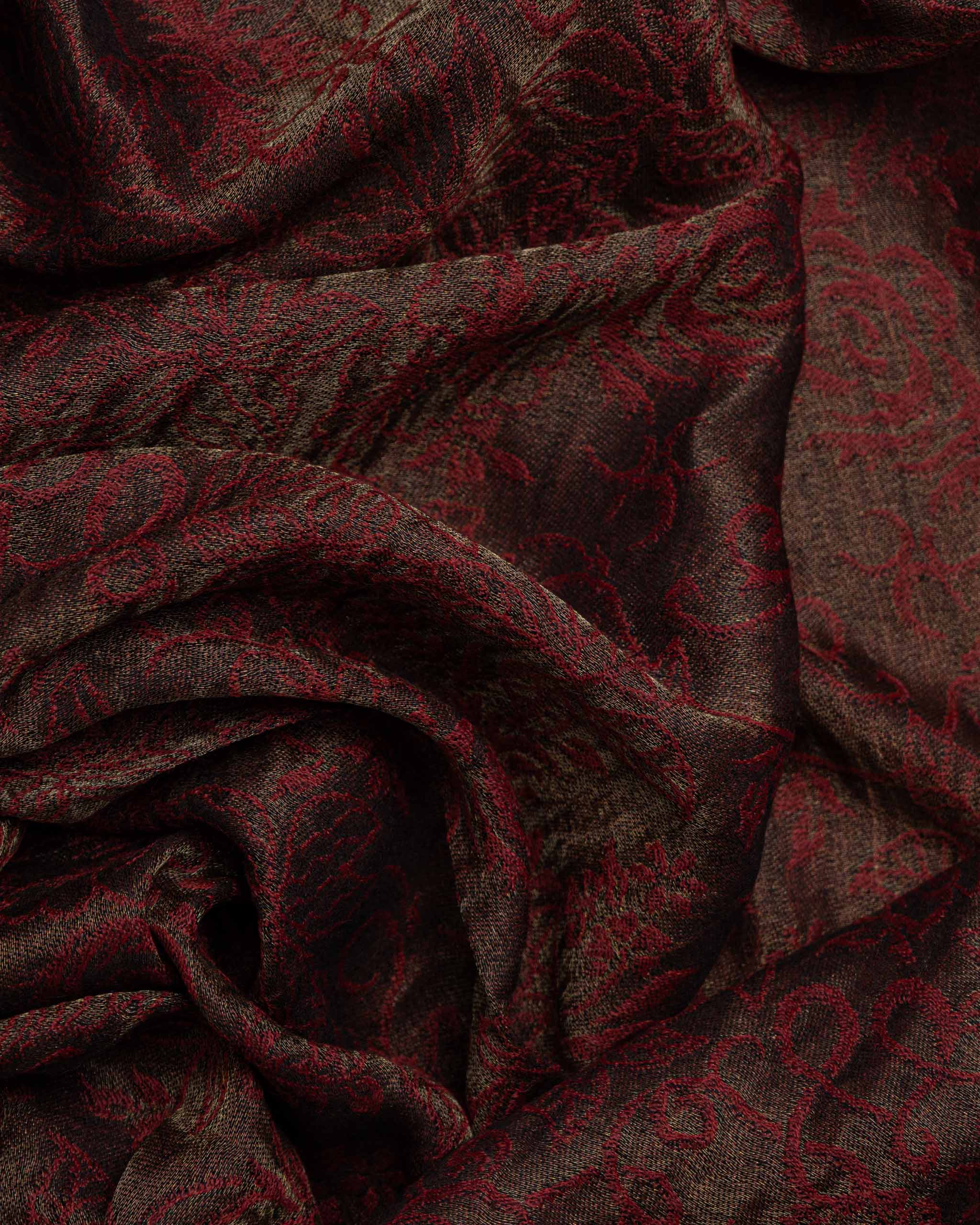 Rust Spur Wool Stole  Rust stole from the Ashwaa Sunrise collection