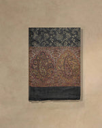 Silver Weave Wool Stole  Light Grey stole from the Ashwaa Sunrise collection
