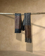 Silver Weave Wool Stole  Light Grey stole from the Ashwaa Sunrise collection