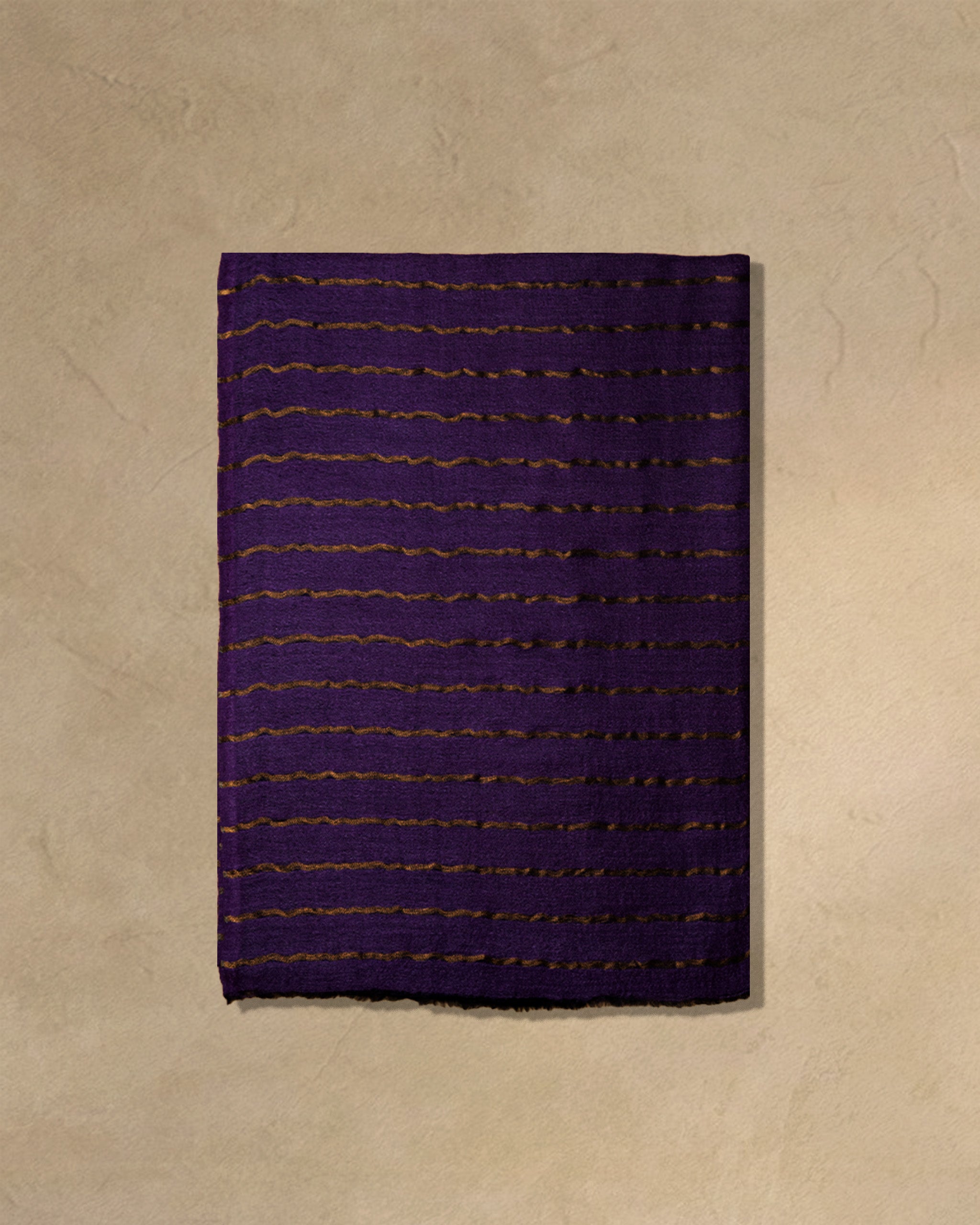 Lilac Thread Wool Stole  Lavender stole from the Ashwaa Sunrise collection
